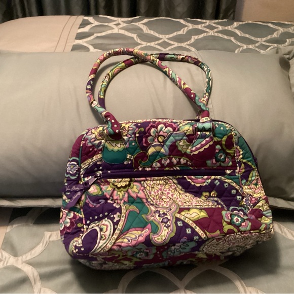 Vera Bradley turn lock satchel - Picture 2 of 5